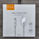 Cable Tipo C 2m 6A recubierto en Nylon Vidvie Cb4011 Tc-2